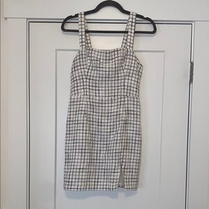 Abercrombie and Fitch white blue tan dress